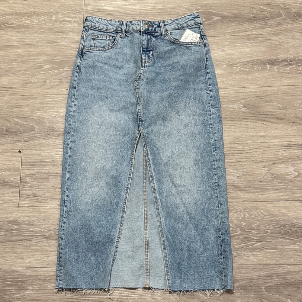 Divided Blue Denim Pencil Skirt